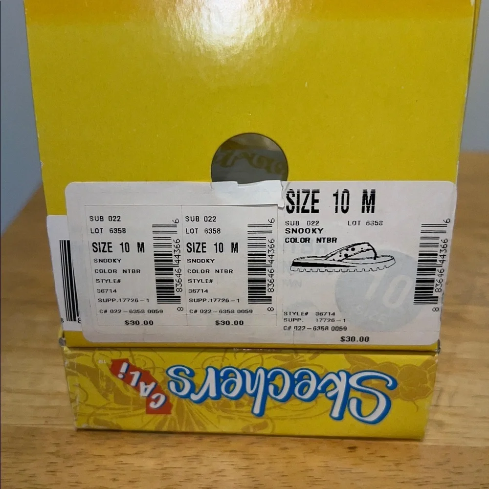 NWT Skechers Snooky White and Black Polka Dot Sandals - Picture 5 of 5